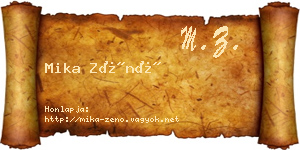 Mika Zénó névjegykártya